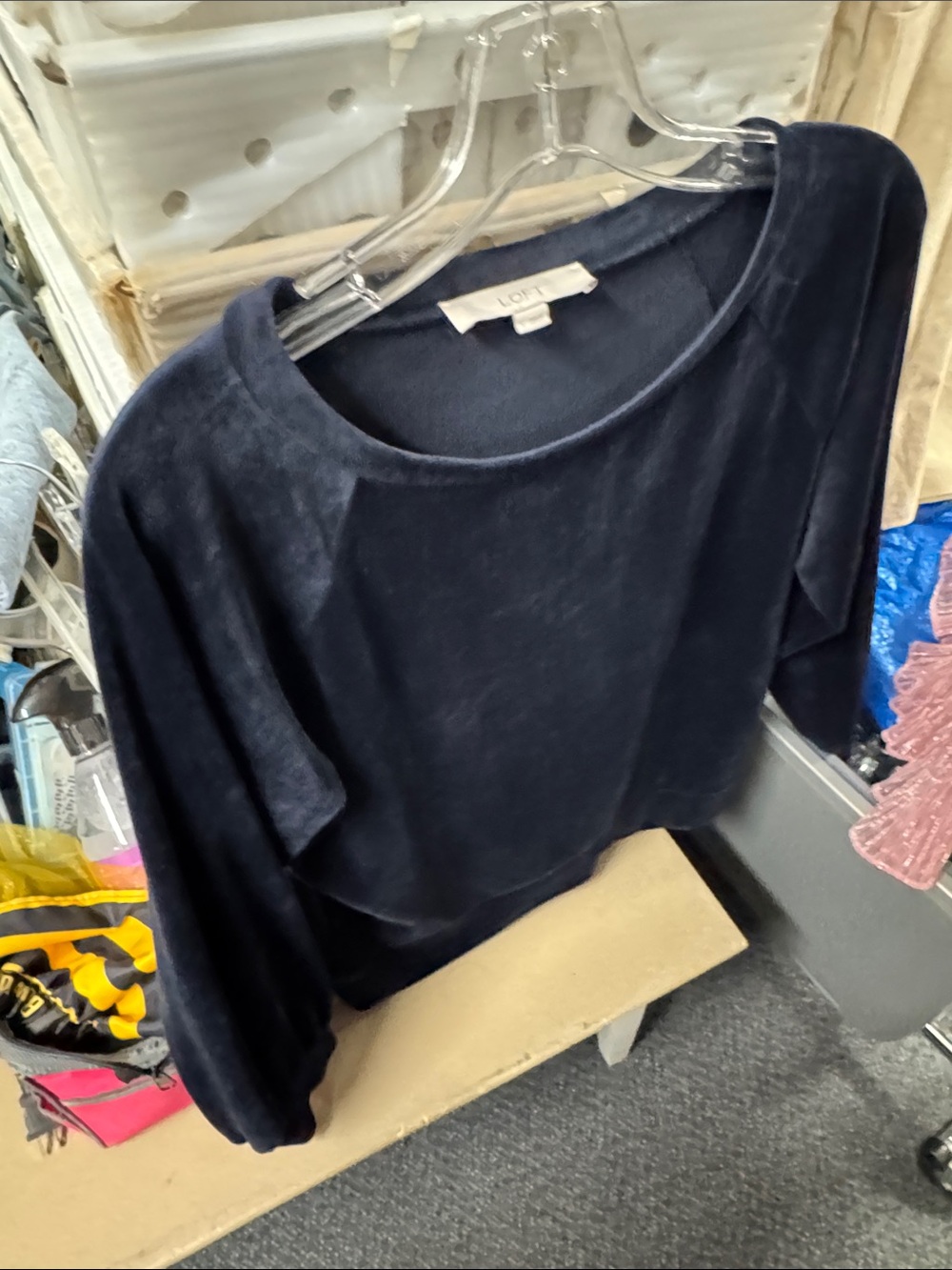 Loft velvet top S // 100148